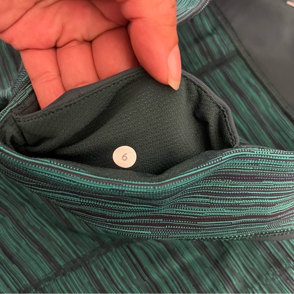 lululemon athletica Teal Striped Leggings - Picture 7 of 7